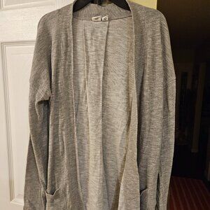 Tentree women's long grey cardigan